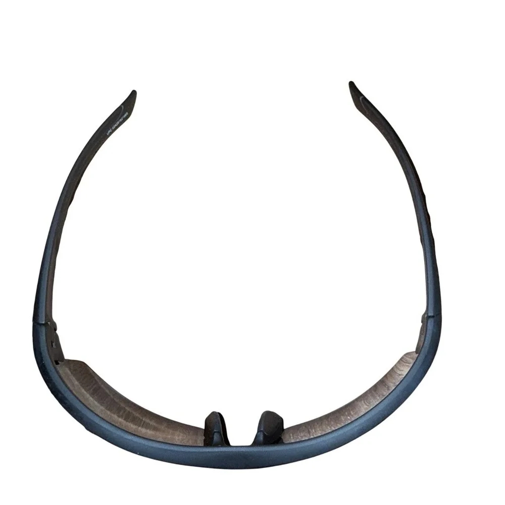 Piranha Mens Black Wrap Around Sport Sunglasses Blue Mirrored Lens Outdoor